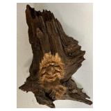 Carved Wood Face Figure
