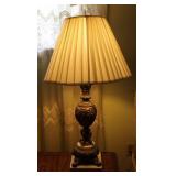 Vintage Brass & Marble Base Lamp