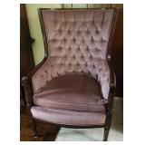 Vintage Regency Mahogany Wingback Chair