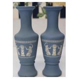 2pc Vntg Avon Greek Design Vases
