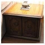 Vintage Large Square End Table #1