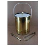 Brass Ice Bucket w/ Utensils