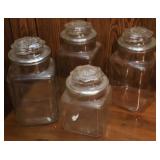 4pc Glass Cannisters
