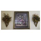 Albert Williams Framed Matted Floral Print +