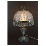 Vtg 20th Century Michelotti Crystal Boudoir Lamp