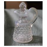 Vtg Fenton Moonstone Hobnail Clear Cruet