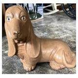 Ceramic Bassett Hound Figure