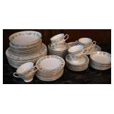 61pc Vintage Fine China Dishes- Cracked & Chipped