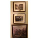 Framed Thomas Kinkade Prints & Puzzle