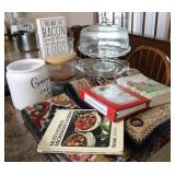 Misc. Kitchen Items w/ 2 Rugs