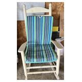 White Rocking Chair w/Seat Cushion