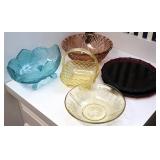 6pc Depression Glass & Avon Cape Cod Plates
