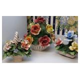 3pc Capodemonte & Style Floral Pieces
