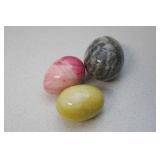 3pc Polished Stone Eggs