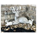 3pc Outdoor Deer- Broken