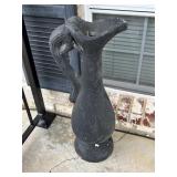 Large Painted Black Pitcher- Heavy