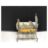 Queen Steel Stockman Yellow Composite Handle