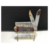 Utica Large Trapper Brown Bone Handle