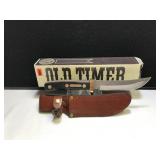Schrade Old Timer Hunter Brown Acrylic Handle