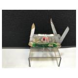 Utica Premium Stockman Green Bone Handle