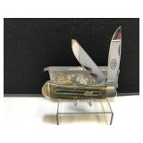 Utica Trapper Green Bone Handle