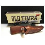 Schrade Old Timer Sharpfinger Brown Acrylic Handle