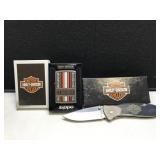 Harley Davidson Zippo Lighter & TecX Knife