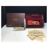 Schrade Lockblade Scrimshaw Turtle#1630