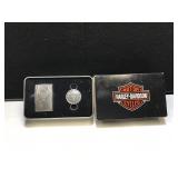 Harley Davidson Chrome Viking Zippo & Key Fob