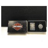 Harley Davidson Chrome Zippo Lighter & Key Fob
