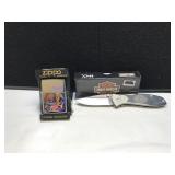 Harley Davidson Zippo Lighter & TecX Knife