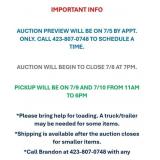 Important Auction Info