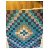 Patchwork Quilt Top - Monochromatic Blue