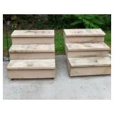 2 Sets of Wooden Steps