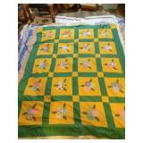 Patchwork Quilt Top - Green & Yellow