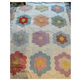 Patchwork Quilt Top - Flower