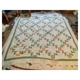 Patchwork Quilt Top - Floral Vines