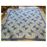 Patchwork Quilt Top - Blue Squares