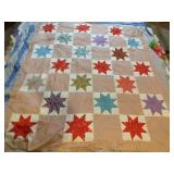 Patchwork Quilt Top - 8 Point Star