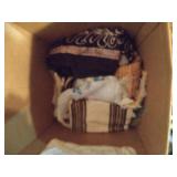 Box of assorted Sheets and Linens