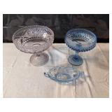 Depression Glass Dishware and Glass Vase