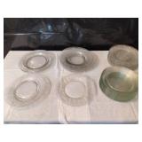 Assortment of Glass Salad Plates