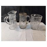 Glass Pitcher and Vase