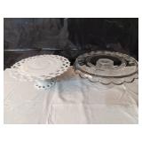 2 Glass Cake Stands