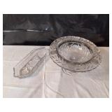 Glass Bowl and Platter