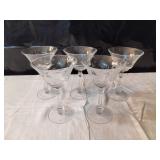 5 Fostoria Clear Depression Glasses
