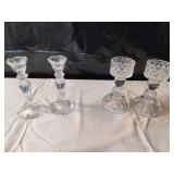 4 Crystal Candle Holders