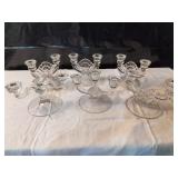 Glass Candle Stick Holders