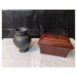 Wooden Box and Vase