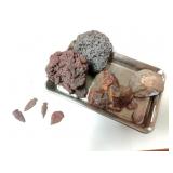 Assortment of Rocks & Arrowheads w/tray